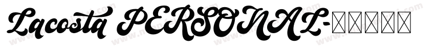 Lacosta PERSONAL字体转换